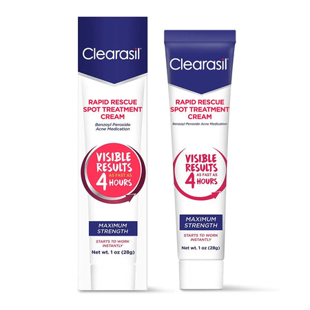 Clearasil Rapid Rescue Spot Treatment Cream, for Clearer Skin in Hours