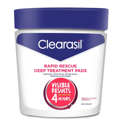 Clearasil, Salicylic Acid Rapid Rescue Deep Treatment Acne Pads - 90 Count
