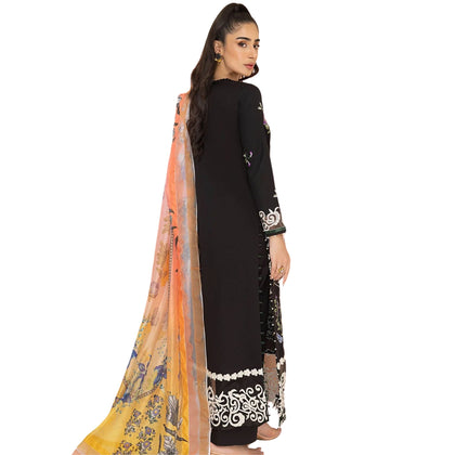 Dress Set, Premium Embroidered Silk Dupatta & Dyed Trouser, for Women