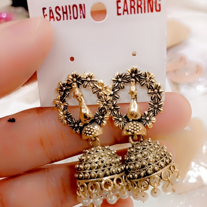 Earrings, Exquisite Indian Jhumki, Embracing Tradition & Elegance, for Women