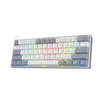 Keyboard, Redragon Fizz Pro K616 RGB White & Grey, Mechanical Red Switches