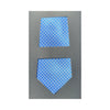 Tie Set, Light Blue 4 Pieces with Cufflinks & Clip by Don Louis