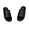Slipper, Black Synthetic Leather & Elevate Your Casual Comfort, for Men