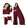 Silk Saree Set, Shamoze with Blouse & Petticoat, for Women