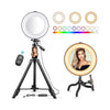 Selfie Ring Light with 7ft Tripod Stand & ENRG Flexible Tripod UFO Stand, for Vlogging