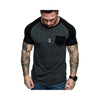 T-Shirt, Charcoal Grey & Body Black, for Men