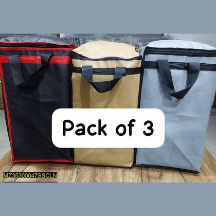 Storage Bags, Reduce Clutter in Your Home By Neatly Packing, Pack of 3