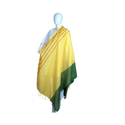 Dupatta, Handwoven Cotton, Crafted with Skilled Artistry & Ethical Excellence