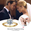 Moissanite Ring, GRA Certified 1-5CT & Engagement & Wedding Band Jewelry, for Women