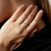 Rings, Real 925 Sterling Silver Small Moissanite Ring & 0.3CT Lab Diamond, for Women