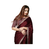 Stitched Saree, Ready-to-Wear in Shalmoze Silk - Black, for WEomen