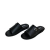 Slipper, Black Synthetic Leather & Elevate Your Casual Comfort, for Men