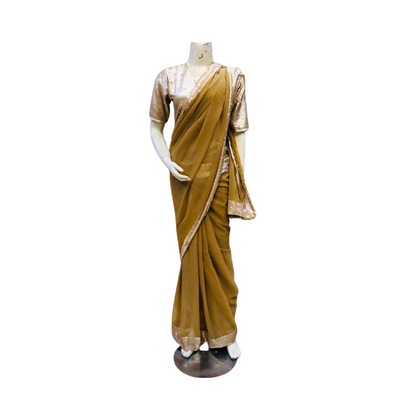 Saree, Sequence Sitara Detailing & Trending Style, for Women