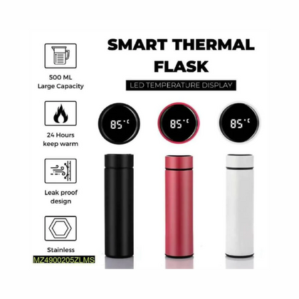 Thermos Flask, 500ML Capacity, LED Digital Display, Slim & Easy to Clean