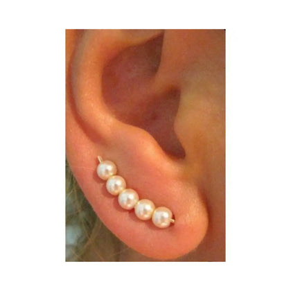 Ear Pearl Cuffs, Beautiful Stud Earrings, for Women