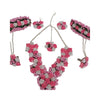 Floral Jewelry Set, Necklace, Earrings, Tika, Bangles & Ring, for Women