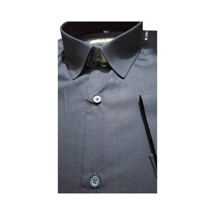Shirt, Navy Blue Cotton, Comfortable Fit & Wardrobe Staples, for Men