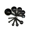Kitchen Tools, 10 Black Measuring Cups and Spoons Set