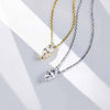 Necklace, imgal 925 Silver, 18k Gold & Lab Diamond Luxury, for Women