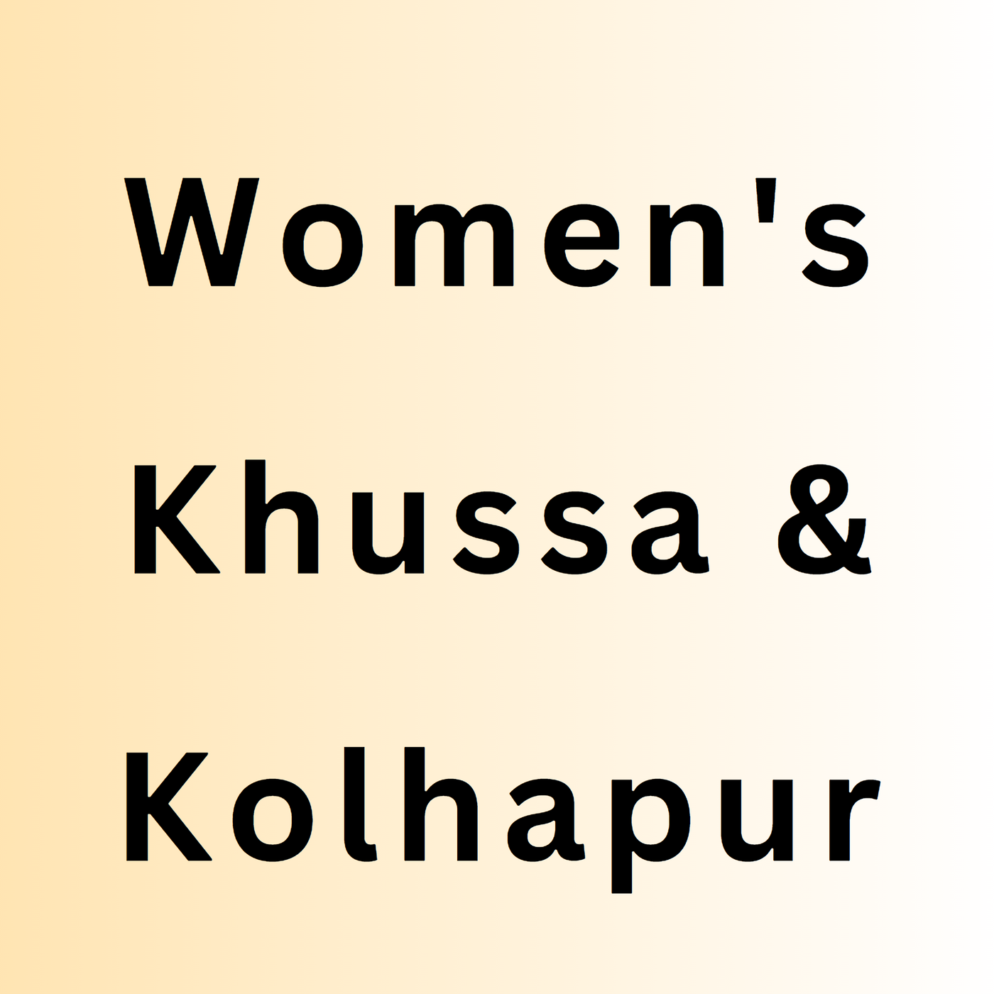 Women's Khussa & Kolhapuri