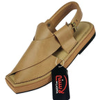 Chappal, Lasina Kaptaan Heel Camel Brown, Handcrafted Leather, for Men