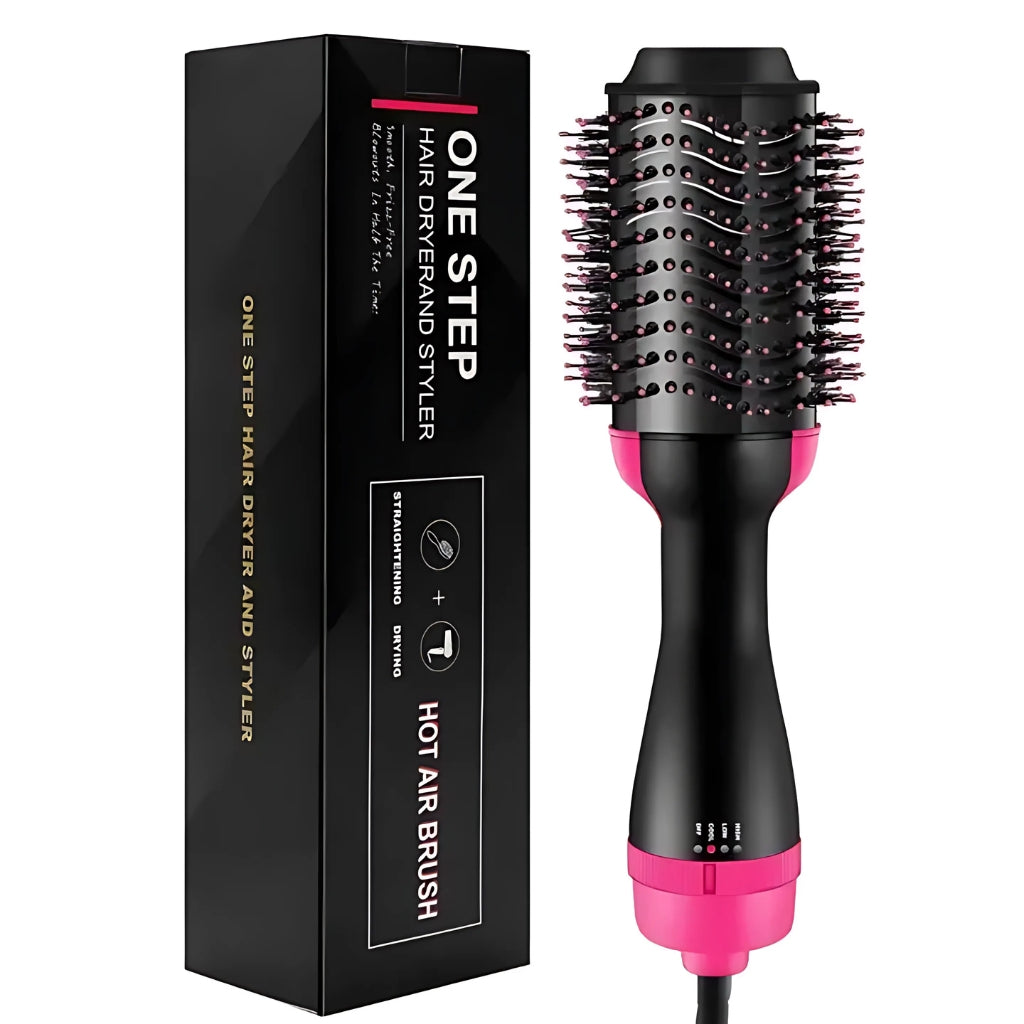 One Step 2-in-1 Hot Air Brush, Hair Dryer, Straightener & Volumizer Unisex Use