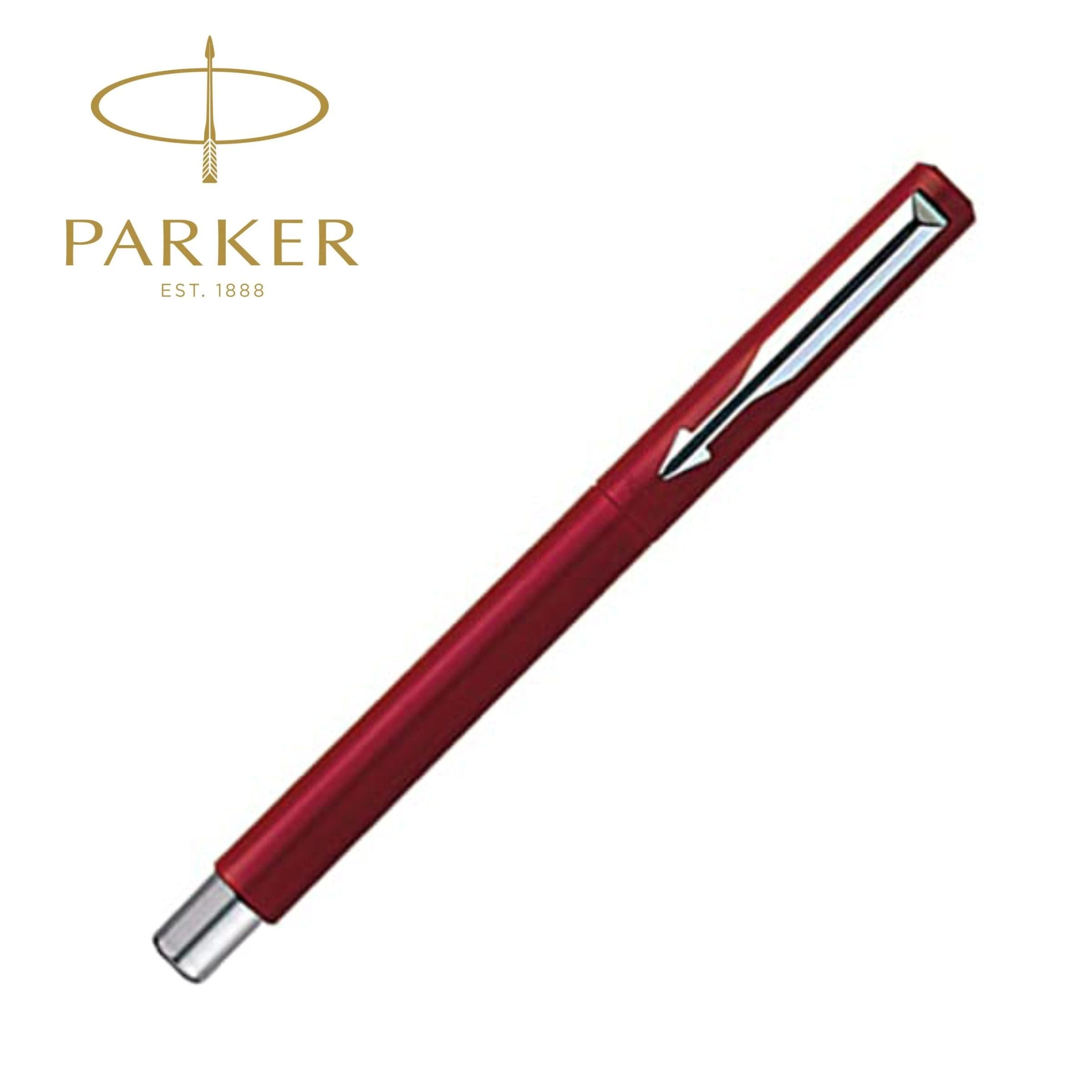 Parker Vector Roller Ballpoint Pen Red CT, Stainless Steel, for Smooth Writing