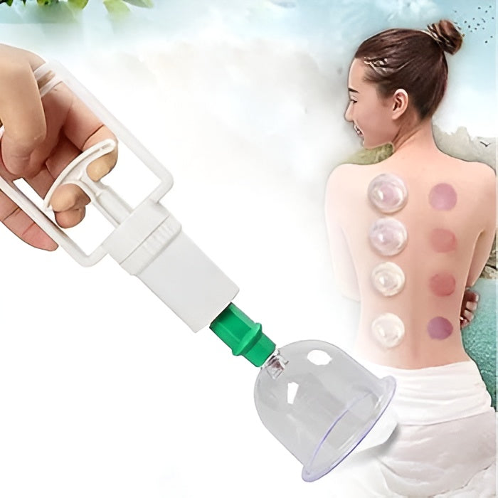 10 Piece Hijama Cupping Therapy Set With Manual Vacuum Pump