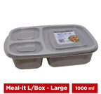 1000 ML Compartmentalized Lunch Box – 3-Section Meal Prep Container (Light Green)