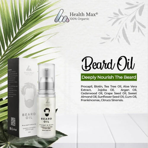 Natural Beard Oil with Procapil & Biotin, Relieves Itchiness, for Men
