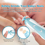 Electric Baby Nail Clipper, Safe & Quiet with 6 Grinding Heads, for Infants & Adults