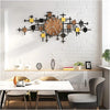 Quartz DIY Clock, 24x12 Inches, Chipboard, Black, for Home Decor