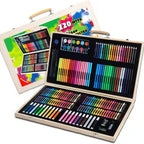 Wooden Painting Arts & Craft Drawing Color Kit 220pcs, for Kid's