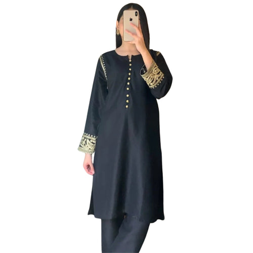 Embroidery Suit, Soft & Breathable Fabric, Perfect for All-Day Wear