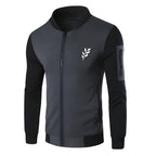 Zipper Jacket, Warm Fleece Fabric & Charcoal Grey Leaf, for Winter Wear