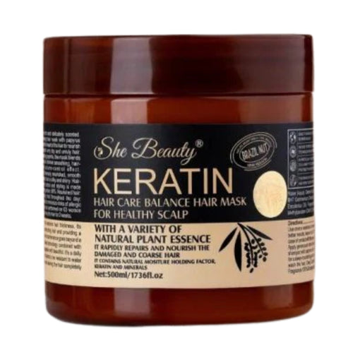 Keratin Hair Mask Treatment, Deep Repair, for Frizzy & Damaged Hair