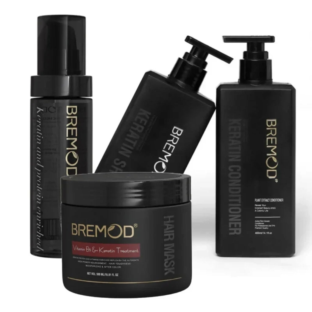 Bremod 4Fold Hair Care Set, Cleanse & Protect Treatment, for All Hair Types