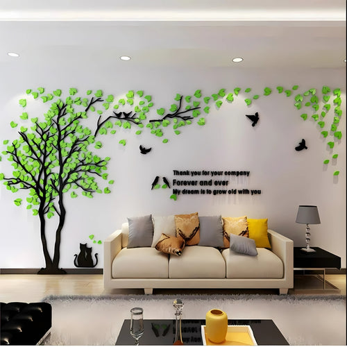 3D Acrylic Wall Art, Forever Tree Design, Shiny Finish, Home & Office Decor