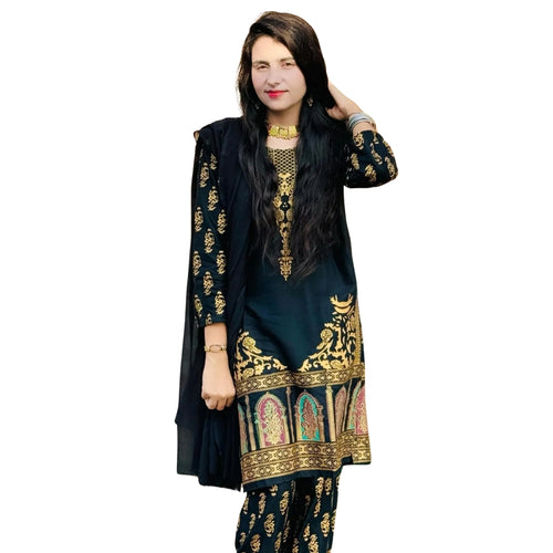 Suit, Arabic Lawn Suit, Printed & Stitched, for Women