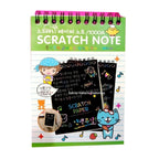 Rainbow Scratch Note Pad, 10x14cm Drawing Book, Non-Toxic Art Activity for Kids