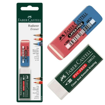 Faber-Castell Eraser Set, 2 High-Quality Erasers, Perfect, for Artists & Students