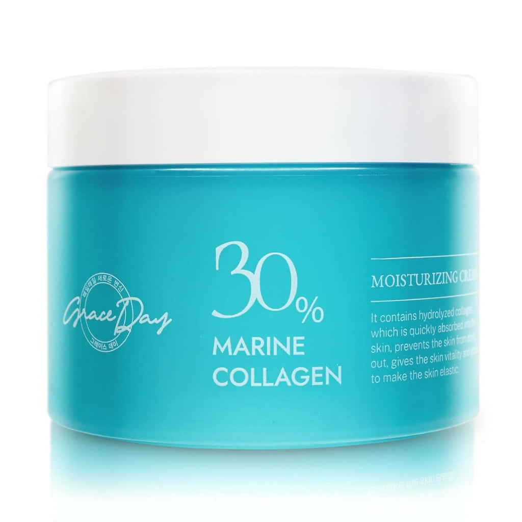 Marine Collagen Moisturizing Cream, with Hyaluronic Acid, for Anti-Aging & Firming