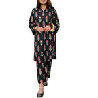 Arabic Lawn Suit, Flower 3D Design & Floral Print, for Women