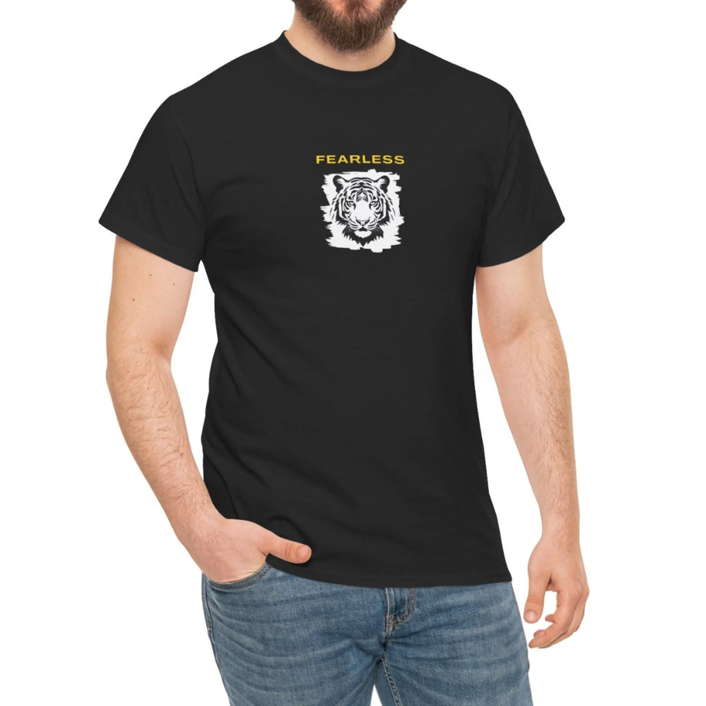 T-Shirt, Printed Round Neck, High-Quality & Fade-Resistant Prints for Men