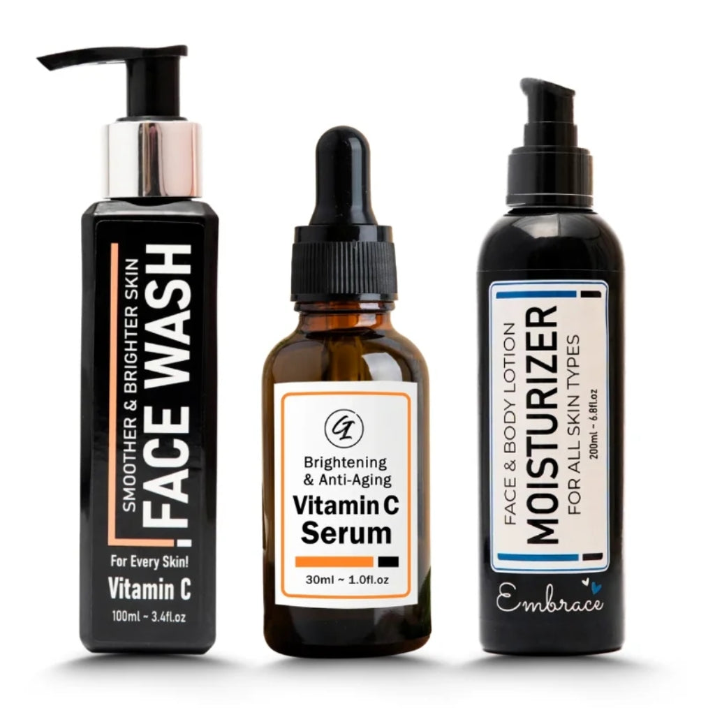 Radiant Glow Trio, Vitamin C Skincare Bundle, for Bright & Hydrated Skin