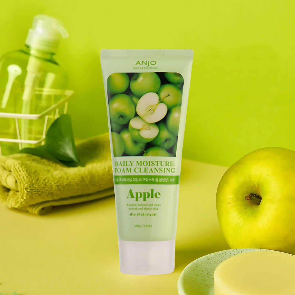 Face Wash, Green Apple Deep Cleansing, Removes Dirt & Sebum, for Smooth Skin