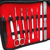 Quetee Manicure & Pedicure Kit, Professional Stainless Steel, Travel Case
