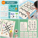 Educational Tracing Workbook, Stroke Practice Book, Ideal for School Starters