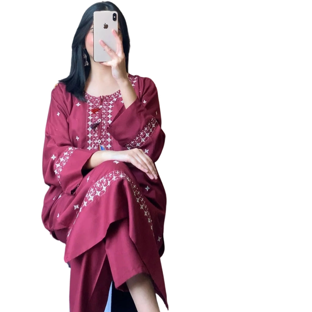 Suit, Sequence Embroidered, Block Printed & Comfortable Fit, for Women