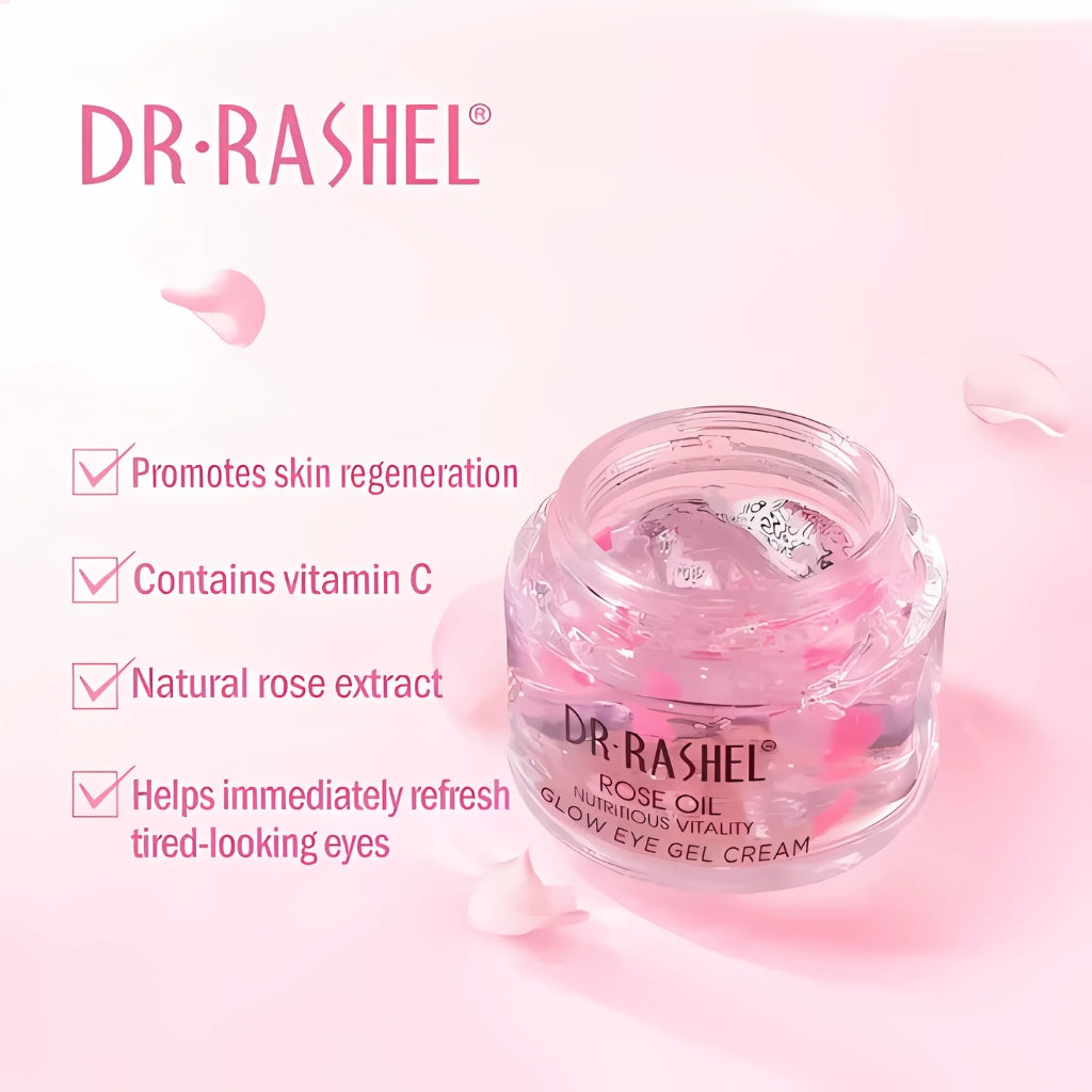 Dr.rashel Rose Oil Eye Gel Cream, Anti-Wrinkle & Hydrating, for All Skin Types